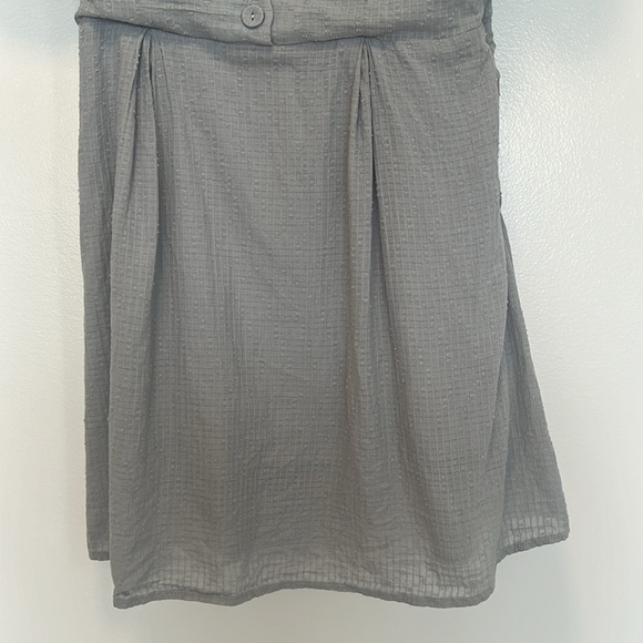 Mini dress blue with button front and puff sleeves - Picture 4 of 8